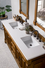 Load image into Gallery viewer, Bathroom Vanities Outlet Atlanta Renovate for LessBrookfield 72&quot; Double Vanity, Country Oak w/ 3 CM Classic White Quartz Top