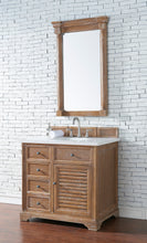 Load image into Gallery viewer, Savannah 36&quot; Single Vanity Cabinet, Driftwood, w/ 3 CM Classic White Quartz Top James Martin