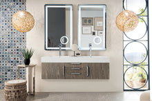 Load image into Gallery viewer, Mercer Island 59&quot; Double Vanity, Ash Gray w/ Glossy White Composite Top James Martin Vanities