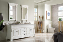 Load image into Gallery viewer, Brookfield 72&quot; Double Vanity, Bright White w/ 3 CM Arctic Fall Solid Surface Top James Martin Vanities
