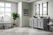 Load image into Gallery viewer, Brittany 72&quot; Urban Gray Double Vanity w/ 3 CM Carrara Marble Top James Martin Vanities