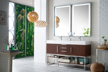 Load image into Gallery viewer, Columbia 59&quot; Double Vanity, Coffee Oak w/ Glossy White Composite Top James Martin Vanities