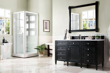 Load image into Gallery viewer, Brittany 60&quot; Single Vanity, Black Onyx w/ 3 CM Carrara Marble Top James Martin Vanities