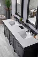 Load image into Gallery viewer, Brittany 72&quot; Black Onyx Double Vanity w/ 3 CM Classic White Quartz Top James Martin Vanities