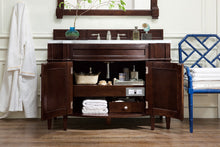 Load image into Gallery viewer, Brittany 46&quot; Single Vanity, Burnished Mahogany w/ 3 CM Carrara Marble Top James Martin Vanities