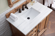 Load image into Gallery viewer, Providence 36&quot; Driftwood Single Vanity w/ 3 CM Arctic Fall Solid Surface Top James Martin Vanities