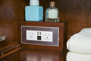 Bathroom Vanities Outlet Atlanta Renovate for LessColumbia 36" Single Vanity, Coffee Oakw/ Glossy White Composite Top