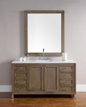 Load image into Gallery viewer, Chicago 60&quot; Single Vanity, Whitewashed Walnut w/ 3 CM Classic White Quartz Top James Martin Vanities