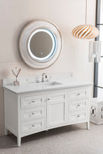 Load image into Gallery viewer, Palisades 60&quot; Single Vanity, Bright White, w/ 3 CM Classic White Quartz Top James Martin Vanities