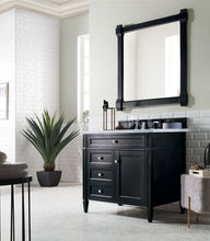 Load image into Gallery viewer, Brittany 36&quot; Black Onyx Single Vanity w/ 3 CM Carrara Marble Top James Martin Vanities