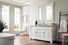 Load image into Gallery viewer, Brookfield 60&quot; Single Vanity, Bright White w/ 3 CM Carrara Marble Top James Martin Vanities
