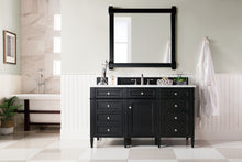 Load image into Gallery viewer, Brittany 60&quot; Single Vanity, Black Onyx w/ 3 CM Carrara Marble Top James Martin Vanities