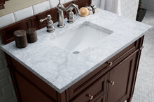Load image into Gallery viewer, Bathroom Vanities Outlet Atlanta Renovate for LessBrittany 36&quot; Burnished Mahogany Single Vanity w/ 3 CM Carrara Marble Top