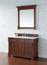 Load image into Gallery viewer, Brookfield 48&quot; Warm Cherry Single Vanity  w/ 3 CM Classic White Quartz Top James Martin