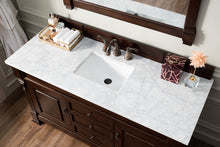 Load image into Gallery viewer, Bathroom Vanities Outlet Atlanta Renovate for LessBrookfield 60&quot; Single Vanity, Burnished Mahogany w/ 3 CM Carrara Marble Top