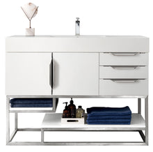 Load image into Gallery viewer, Columbia 48&quot; Single Vanity, Glossy White, w/ Glossy White Composite Top James Martin Vanities
