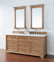Load image into Gallery viewer, Savannah 72&quot; Double Vanity Cabinet, Driftwood, w/ 3 CM Classic White Quartz Top James Martin Vanities
