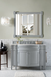 Brittany 46" Single Vanity, Urban Gray w/ 3 CM Arctic Fall Solid Surface Top James Martin Vanities