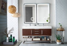 Load image into Gallery viewer, Columbia 59&quot; Double Vanity, Coffee Oak w/ Glossy White Composite Top James Martin Vanities