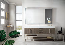 Load image into Gallery viewer, Columbia 72&quot; Single Vanity, Ash Gray w/ Glossy White Composite Top James Martin Vanities