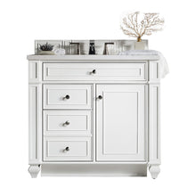 Load image into Gallery viewer, Bristol 36&quot; Single Vanity, Bright White, w/ 3 CM Arctic Fall Solid Surface Top James Martin Vanities