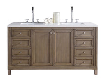 Load image into Gallery viewer, Chicago 60&quot; Double Vanity, Whitewashed Walnut w/ 3 CM Classic White Quartz Top James Martin Vanities