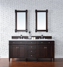 Load image into Gallery viewer, Brittany 72&quot; Burnished Mahogany Double Vanity w/ 3 CM Classic White Quartz Top James Martin Vanities