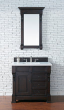 Load image into Gallery viewer, Brookfield 36&quot; Burnished Mahogany Single Vanity  w/ 3 CM Classic White Quartz Top James Martin