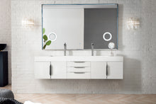 Load image into Gallery viewer, Mercer Island 72&quot; Double Vanity, Glossy White w/ Glossy White Composite Top James Martin Vanities