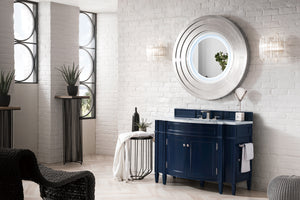 Bathroom Vanities Outlet Atlanta Renovate for LessBrittany 46" Single Vanity, Victory Blue w/ 3 CM Carrara Marble Top