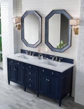 Load image into Gallery viewer, Brittany 72&quot; Victory Blue Double Vanity w/ 3 CM Classic White Quartz Top James Martin Vanities