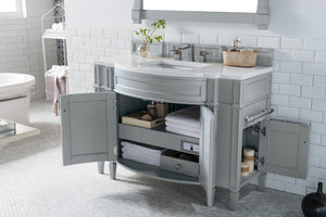 Brittany 46" Single Vanity, Urban Gray w/ 3 CM Arctic Fall Solid Surface Top James Martin Vanities