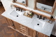 Load image into Gallery viewer, Bathroom Vanities Outlet Atlanta Renovate for LessProvidence 72&quot; Driftwood Double Vanity w/ 3 CM Carrara Marble Top