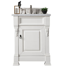 Load image into Gallery viewer, Brookfield 26&quot; Single Vanity, Bright White w/ 3 CM Arctic Fall Solid Surface Top James Martin Vanities