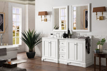 Load image into Gallery viewer, De Soto 72&quot; Double Vanity, Bright White w/ 3 CM Arctic Fall Solid Surface Top James Martin Vanities