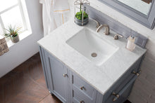 Load image into Gallery viewer, Copper Cove Encore 30&quot; Single Vanity, Silver Gray w/ 3 CM Carrara Marble Top James Martin Vanities