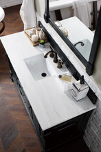 Load image into Gallery viewer, Brookfield 60&quot; Single Vanity, Antique Black w/ 3 CM Arctic Fall Solid Surface Top James Martin Vanities