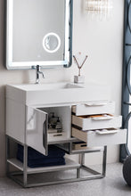 Load image into Gallery viewer, Columbia 36&quot; Single Vanity, Glossy White w/ Glossy White Composite Top James Martin Vanities