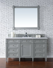 Load image into Gallery viewer, Brittany 60&quot; Urban Gray Single Vanity w/ 3 CM Classic White Quartz Top James Martin Vanities
