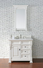 Load image into Gallery viewer, Brookfield 36&quot; Bright White Single Vanity  w/ 3 CM Classic White Quartz Top James Martin