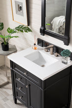Load image into Gallery viewer, Brittany 30&quot; Single Vanity, Black Onyx, w/ 3 CM Classic White Quartz Top James Martin