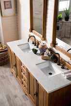Load image into Gallery viewer, Bathroom Vanities Outlet Atlanta Renovate for LessProvidence 72&quot; Double Vanity Cabinet, Driftwood, w/ 3 CM Eternal Jasmine Pearl Quartz Top