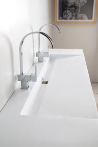 Bathroom Vanities Outlet Atlanta Renovate for LessMercer Island 72" Double Vanity,  Latte Oak w/ Glossy White Composite Top