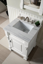 Load image into Gallery viewer, Brookfield 26&quot; Single Vanity, Bright White w/ 3 CM Arctic Fall Solid Surface Top James Martin Vanities