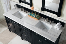Load image into Gallery viewer, Brittany 72&quot; Black Onyx Double Vanity w/ 3 CM Arctic Fall Solid Surface Top James Martin Vanities