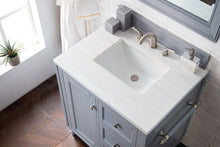 Load image into Gallery viewer, Bathroom Vanities Outlet Atlanta Renovate for LessCopper Cove Encore 30&quot; Single Vanity, Silver Gray w/ 3 CM Arctic Fall Solid Surface Top