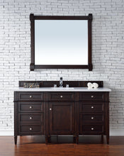 Load image into Gallery viewer, Brittany 60&quot; Burnished Mahogany Single Vanity w/ 3 CM Classic White Quartz Top James Martin Vanities