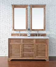 Load image into Gallery viewer, Savannah 60&quot; Double Vanity Cabinet, Driftwood, w/ 3 CM Classic White Quartz Top James Martin Vanities