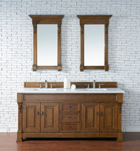 Load image into Gallery viewer, Brookfield 72&quot; Double Vanity, Country Oak w/ 3 CM Classic White Quartz Top James Martin Vanities