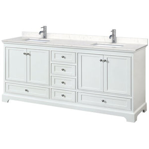 Galway 80 Inch Double Vanity in White - Base Only Wyndham Collection